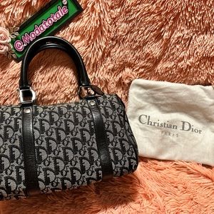 Vintage Christian Dior Oblique Boston Bag in Small with dust bag only.